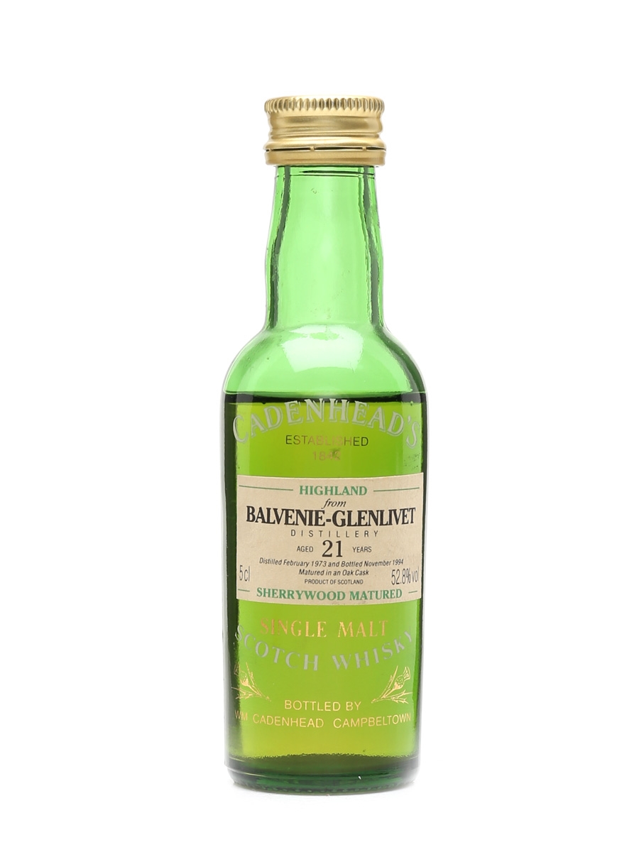 Balvenie Glenlivet 1973 21 Year Old Bottled 1994 - Cadenhead's 5cl / 52.8%