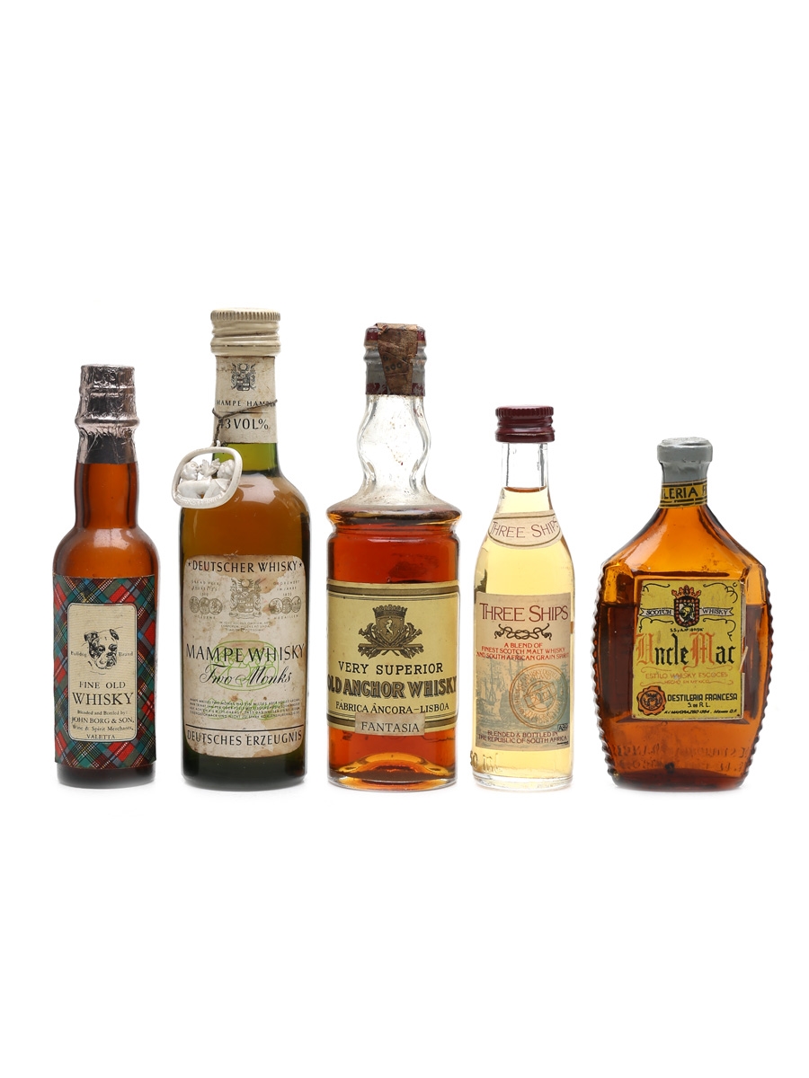 Assorted World Whisky Germany, Malta, Mexico, Portugal, South Africa 5 x 5cl-10cl