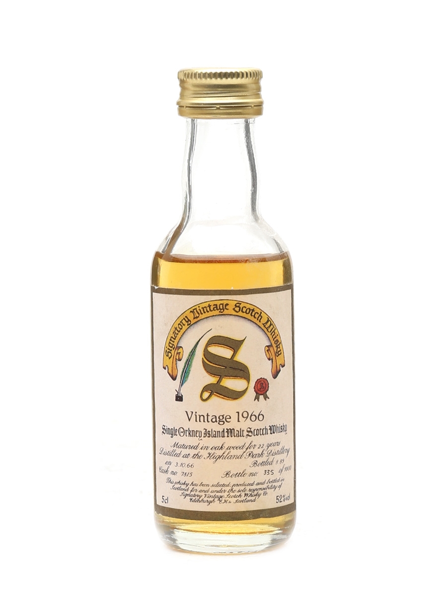 Highland Park 1966 22 Year Old Bottled 1989 - Signatory Vintage 5cl / 52%