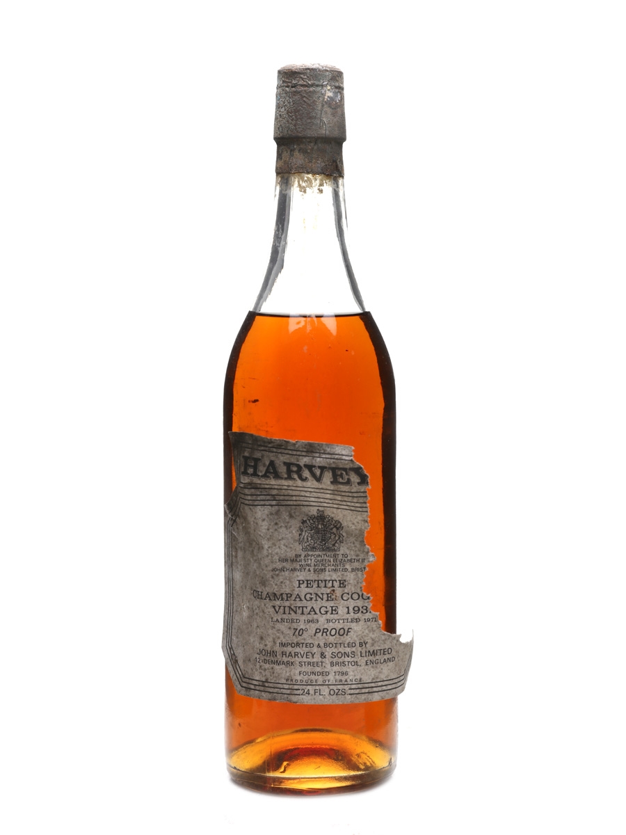 Harveys 1932 Petite Champagne Cognac Landed 1963 - Bottled 1971 68cl / 40%