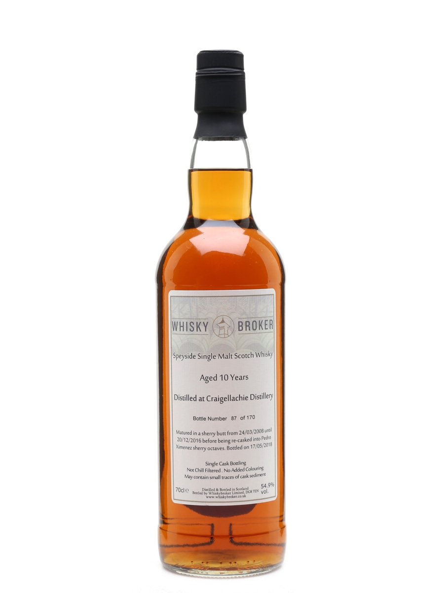 Craigellachie 2008 Single Cask 10 Year Old - Whiskybroker 70cl / 54.9%
