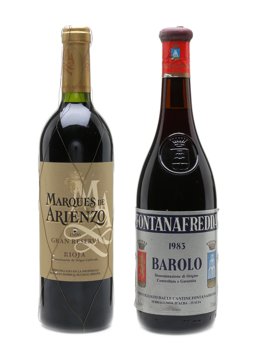 Marques De Arienzo 1996 & Fontanafredda 1983 Rioja & Barolo 2 x 75cl / 13%