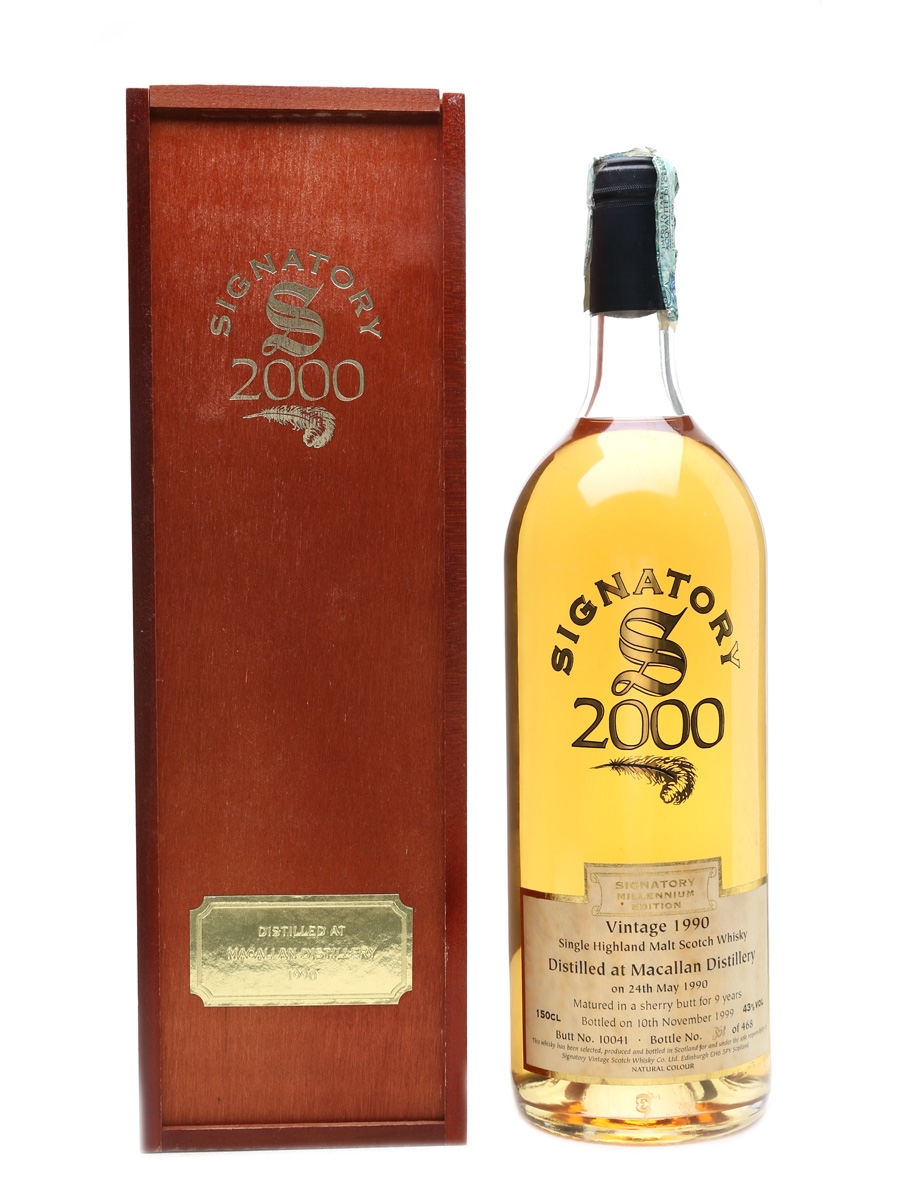 Macallan 1990 9 Year Old Millennium Edition Bottled 1999 - Signatory Vintage 150cl / 43%