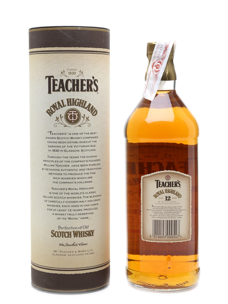 Teacher's  Highland 12年 特級　スコッチ　箱付き Amazon.co.jp: ティーチャーズ 12年 ロイヤル ハイランド 750ml