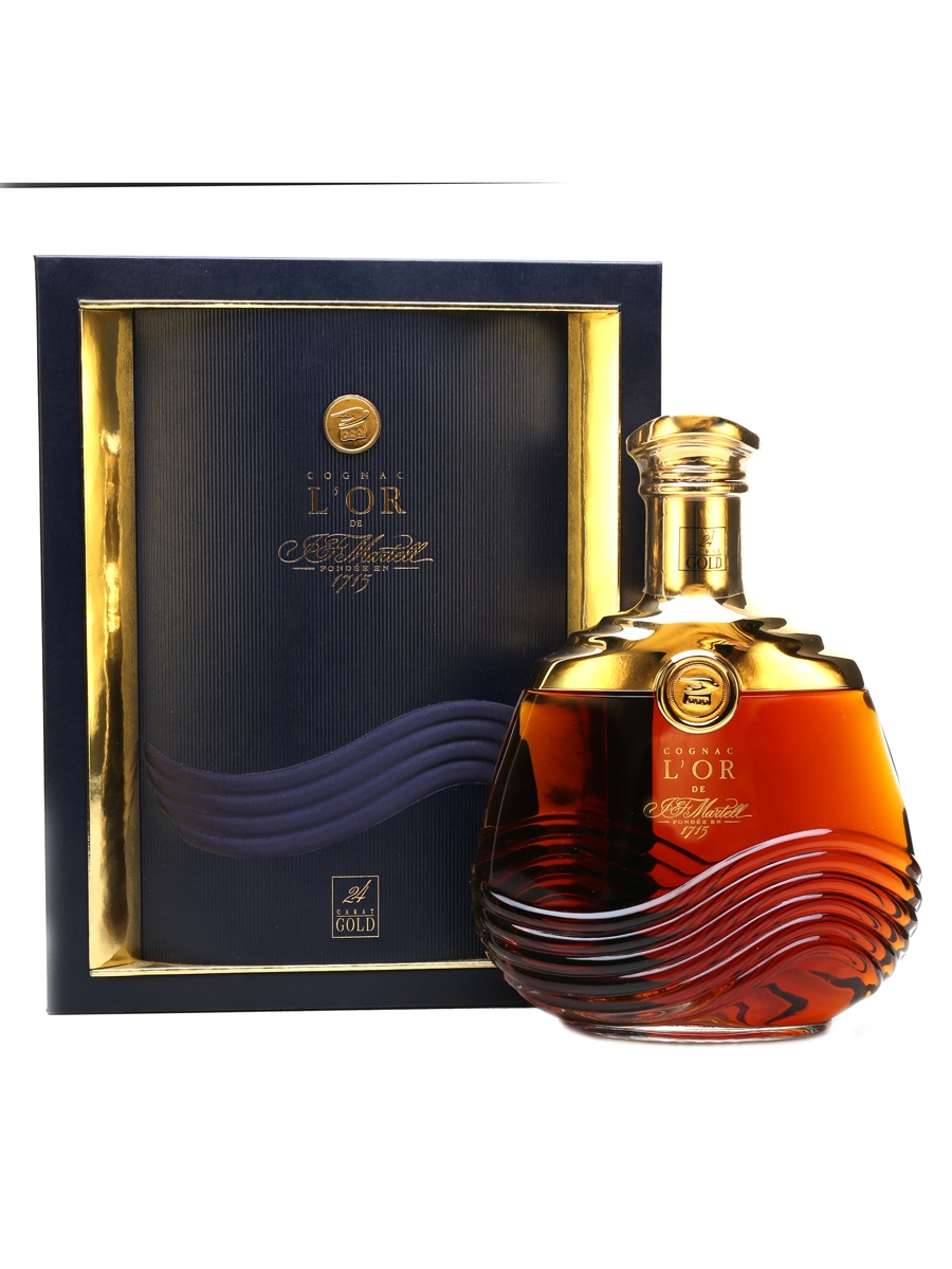 Martell L'Or Cognac Bottled 1990s - 24 Carat Gold Decanter 70cl / 40%