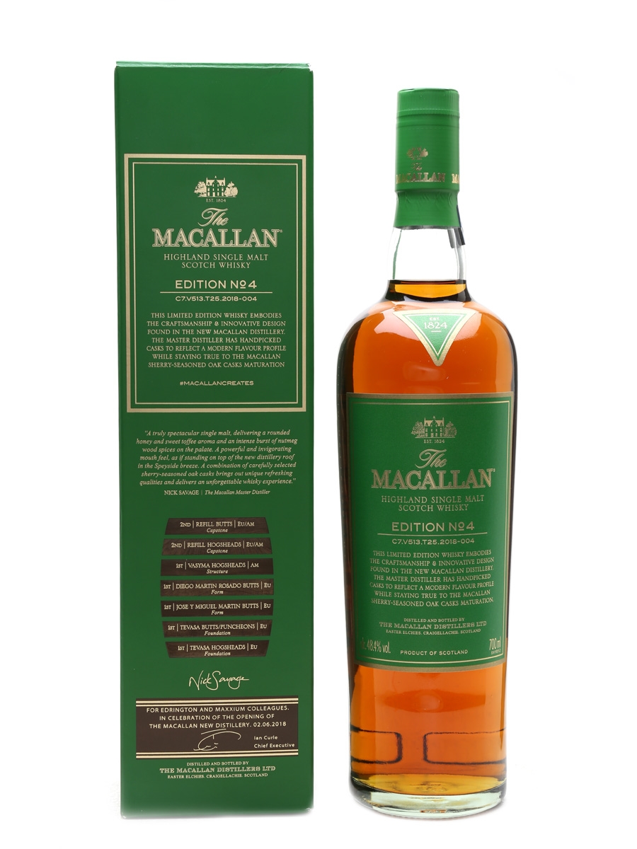 Macallan Edition No.4 Edrington And Maxxium Colleagues - New Macallan Distillery Photo 70cl / 48.4%