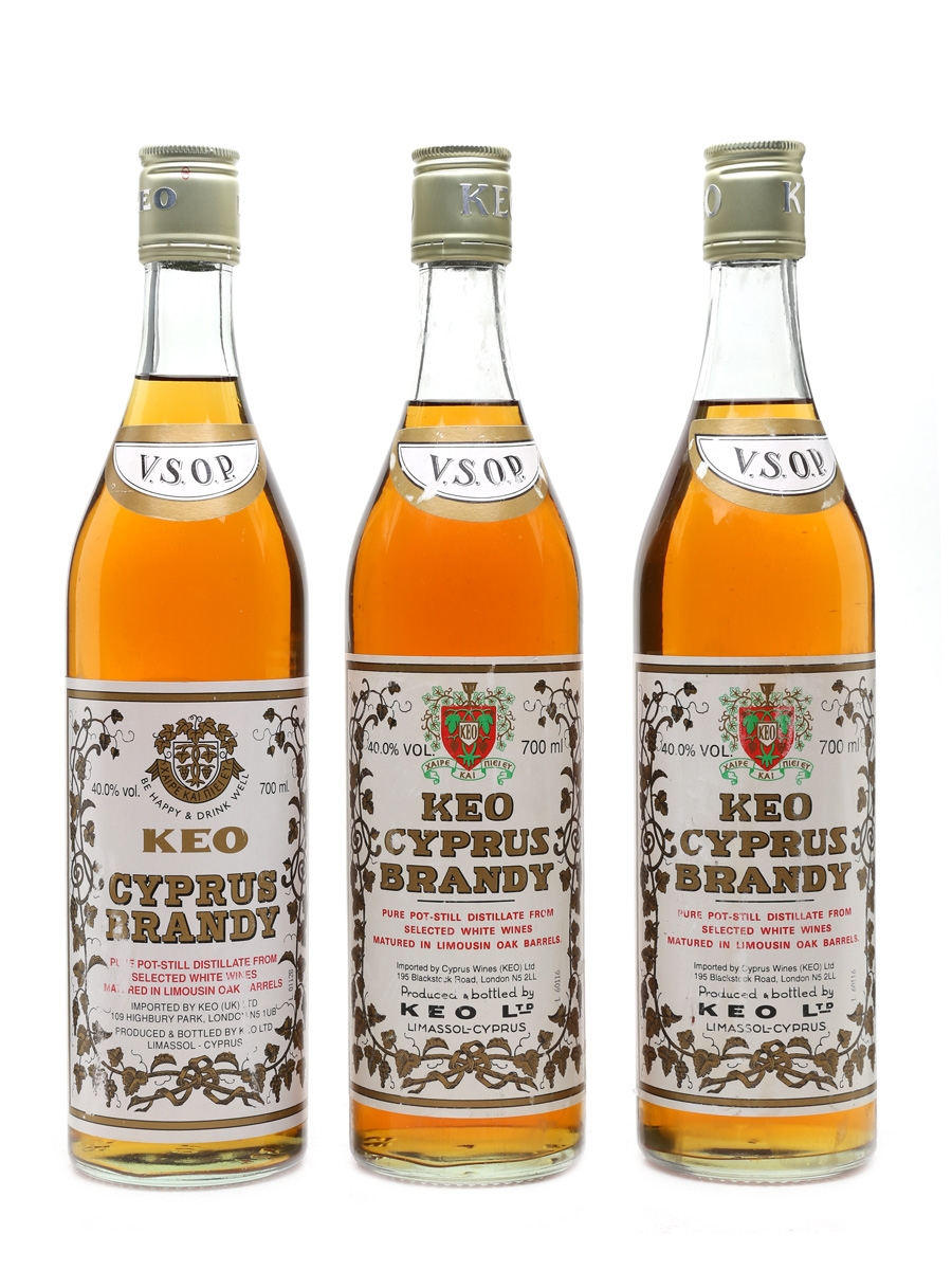 Keo VSOP Cyprus Brandy  3 x 70cl / 40%