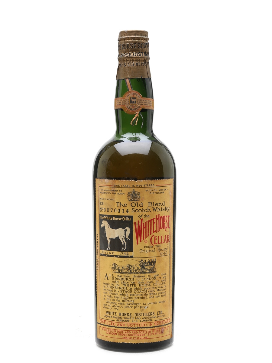 White Horse Spring Cap Bottled 1950s 75cl / 43%