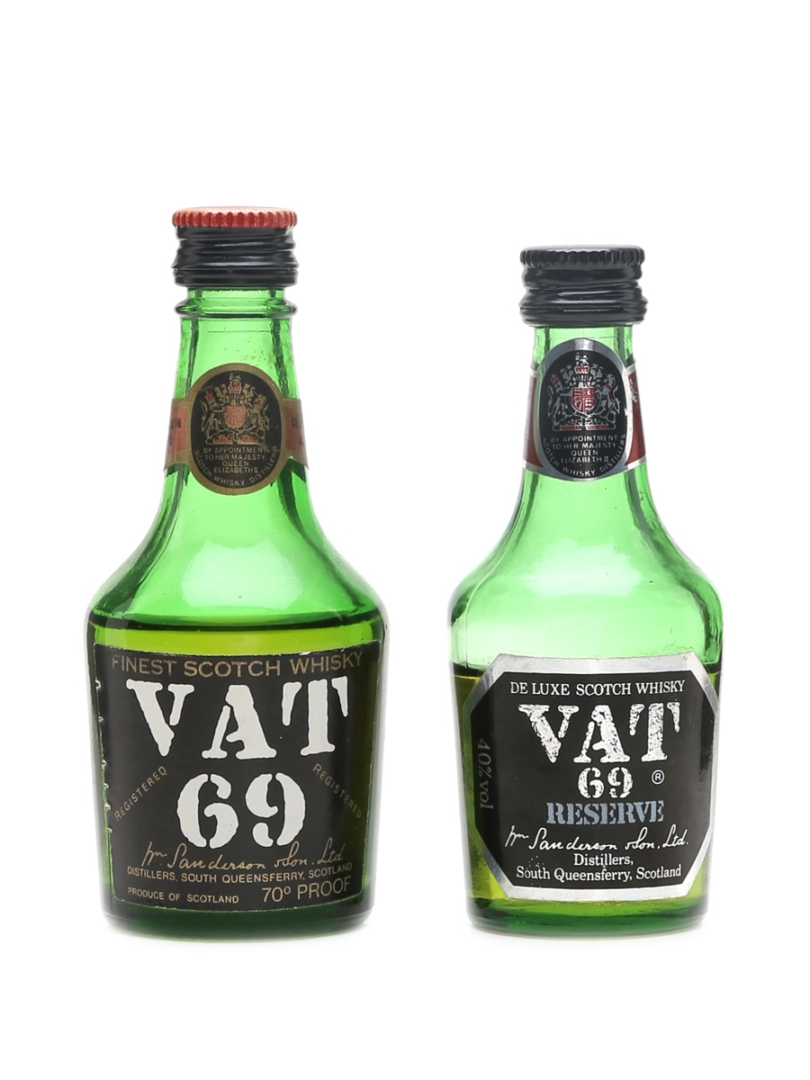 Vat 69 Bottled 1970s-1980s 2 x 5 cl / 40%