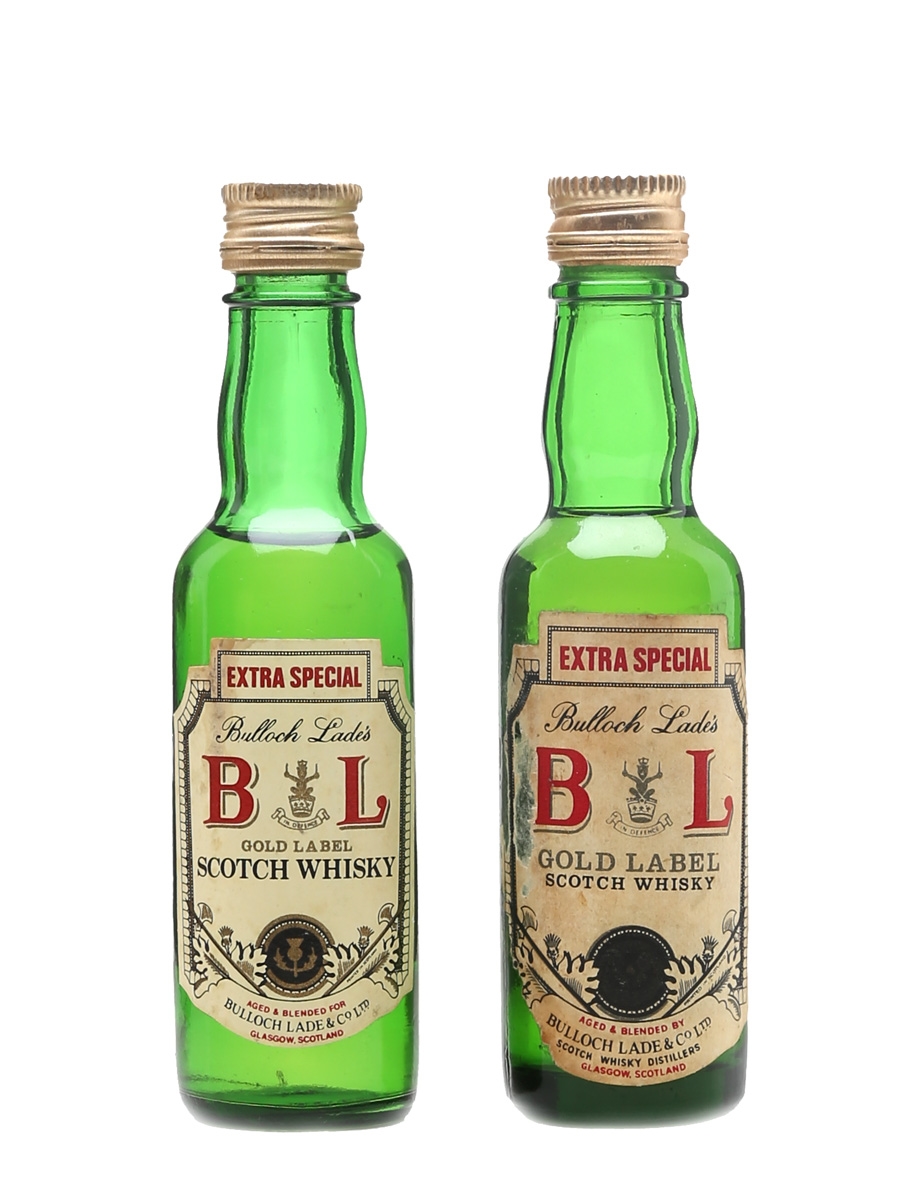 Bulloch Lade's Gold Label Bottled 1970s 2 x 3.7 cl / 40%
