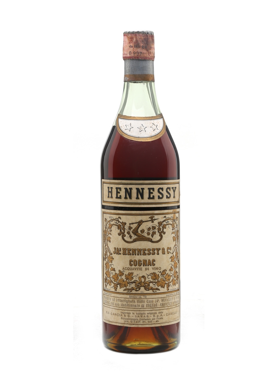 Hennessy 3 Star Bottled 1950s - Gancia 73cl / 40%