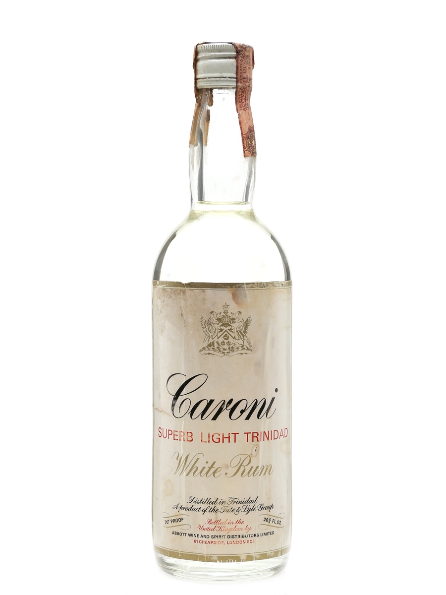 Caroni Superb Light Trinidad White Rum Bottled 1960s - Abbot Wine And Spirit Distributors 75.7cl / 40%