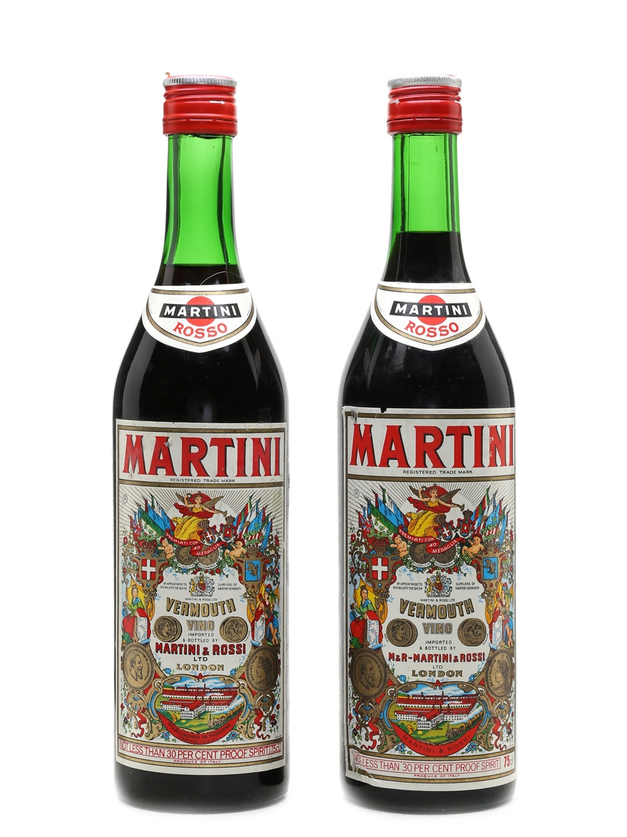 Martini Rosso Vermouth Bottled 1970s 2 x 75cl / 17%