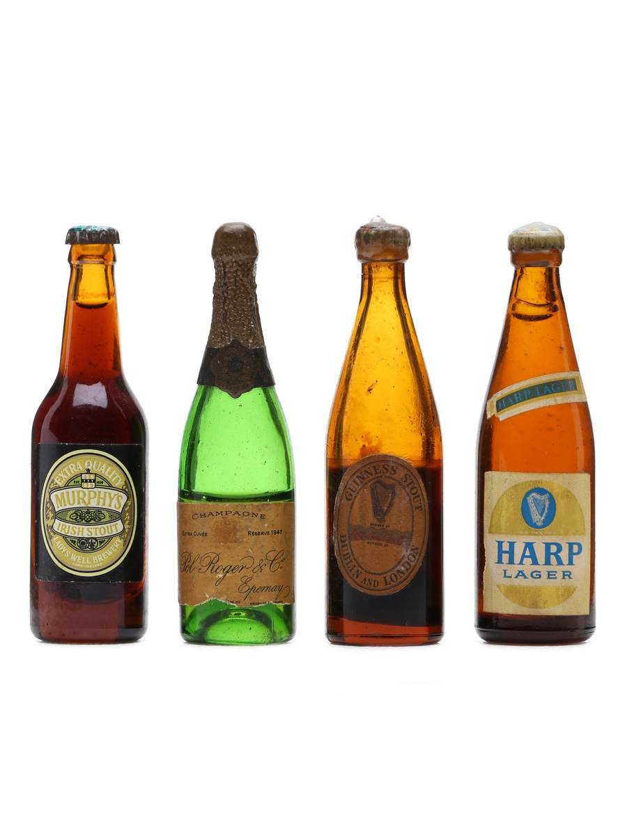 4 x Assorted Beer & Champagne Miniatures 