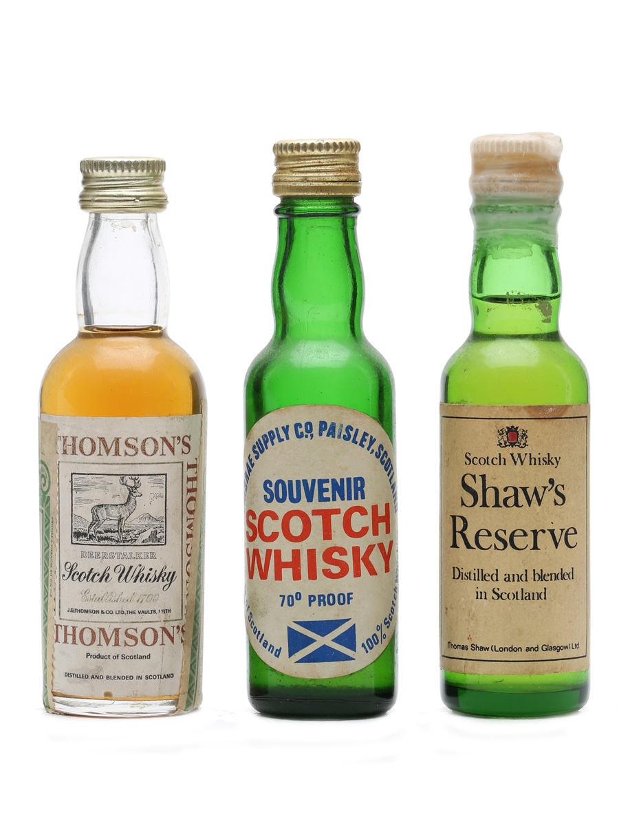 3 x Blended Scotch Whisky Miniatures 