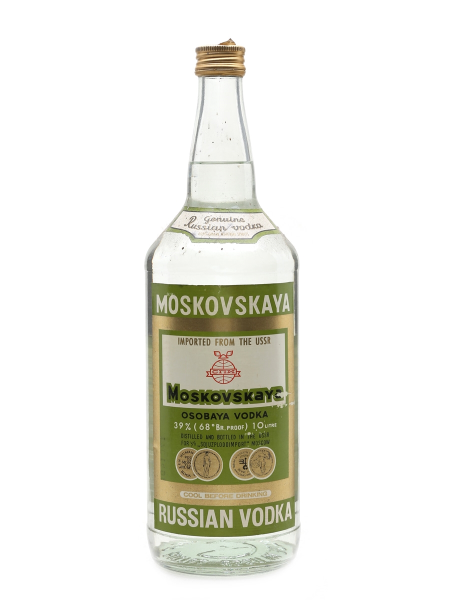 Moskovskaya Russian Vodka Bottled 1980s 100cl / 39%