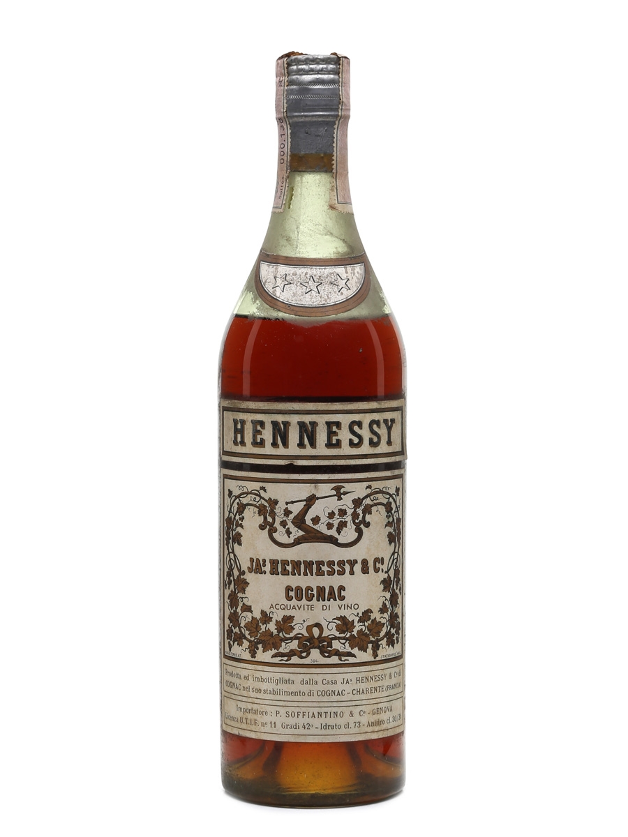 Hennessy 3 Star Bottled 1960s - Soffiantino 73cl / 42%