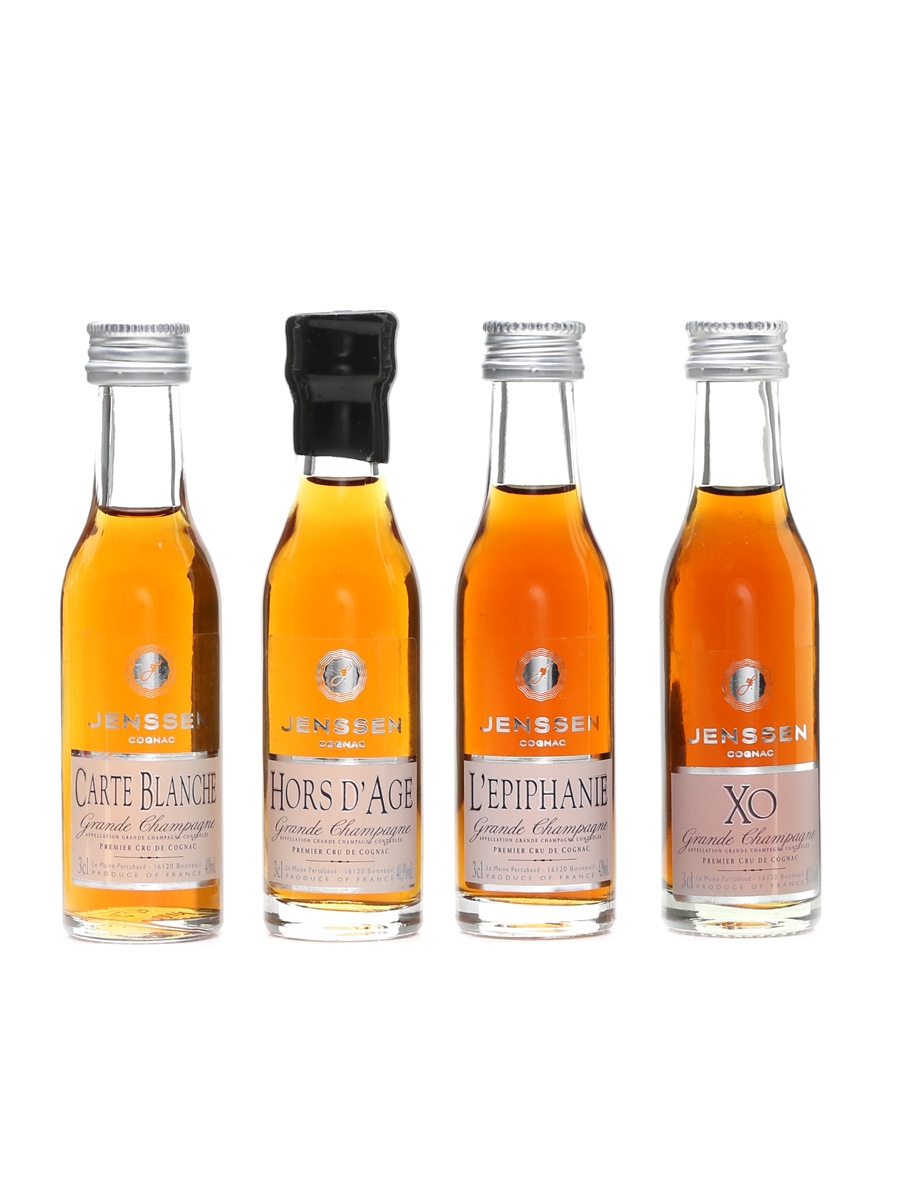 Jenssen Cognac L'Epiphanie, Carte Blanche, Hors D'Age & XO 4 x 3cl