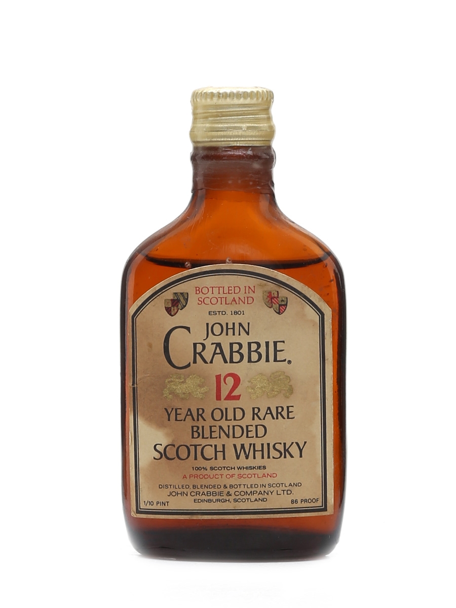 John Crabbie 12 Year Old Bottled 1970s - The Sidney Frank Importing Co 4.7cl / 43%