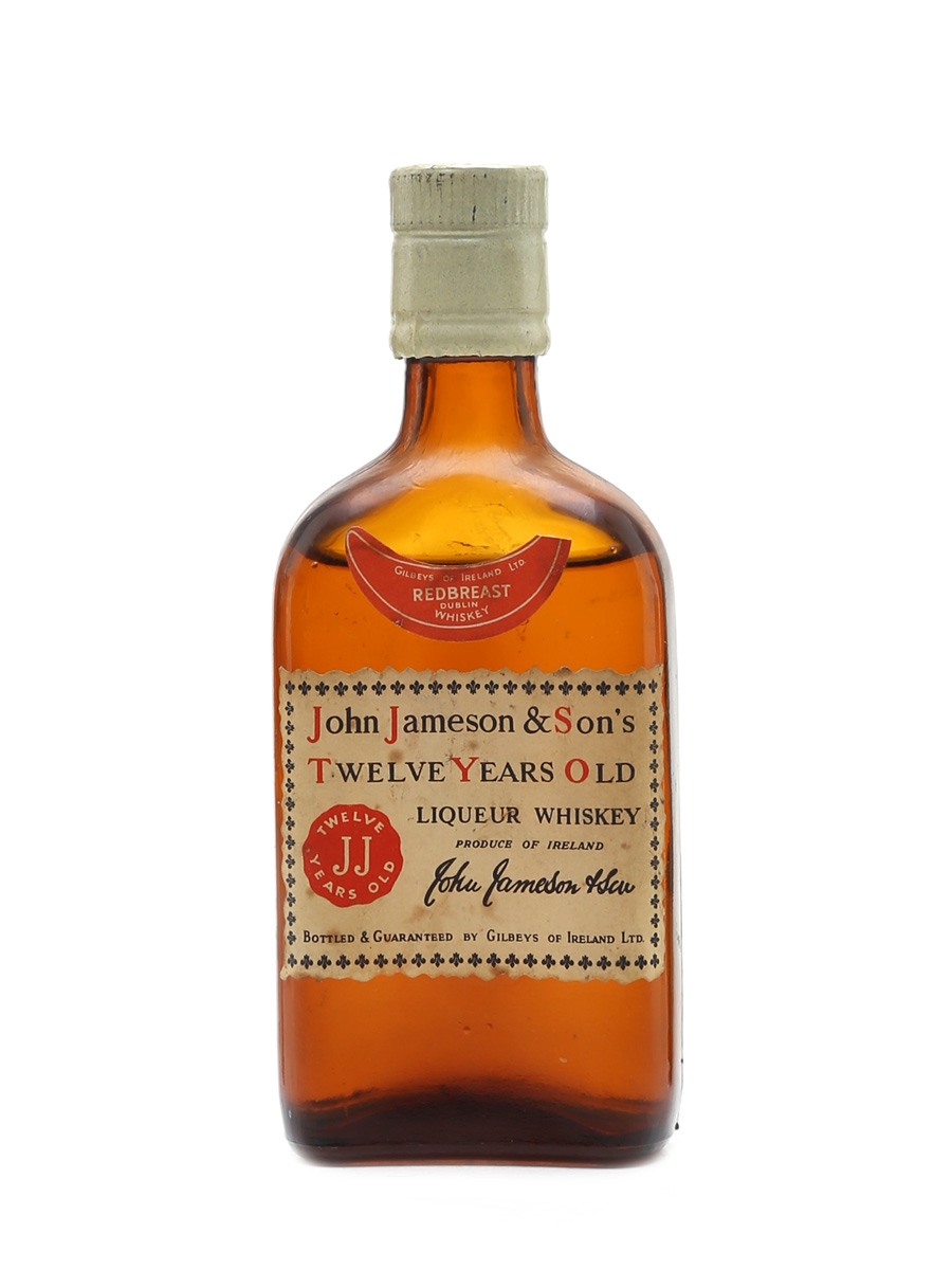 Gilbeys Of Ireland Redbreast 12 Year Old Bottled 1950s-1960s - John Jameson & Son's 7.1cl