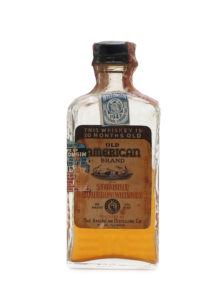 Old American Brand 20 Month Old Bottled 1940s 4.7cl / 45%