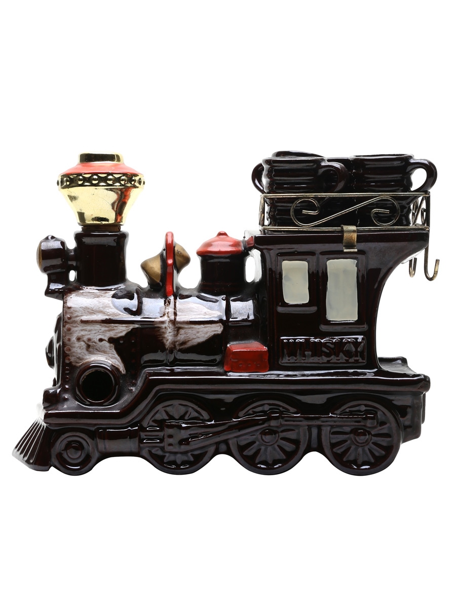 Whisky Train Ceramic Decanter With Cups & Stopper 15cm x 23cm
