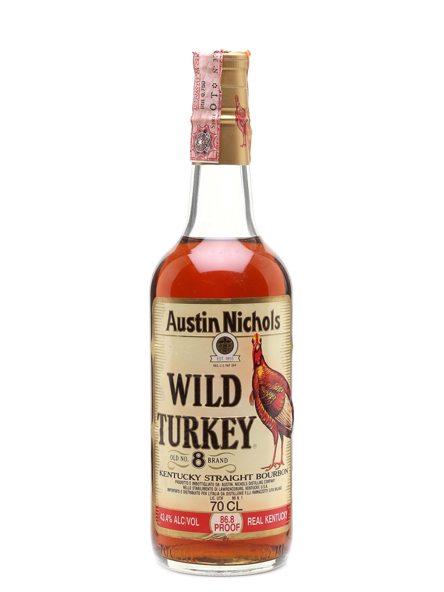 旧ワイルドターキー8年　86.8プルーフWild Turkey 1980s Wild Turkey 86.8 Proof Old No 8 Brand - Lot 44569 - Buy/Sell