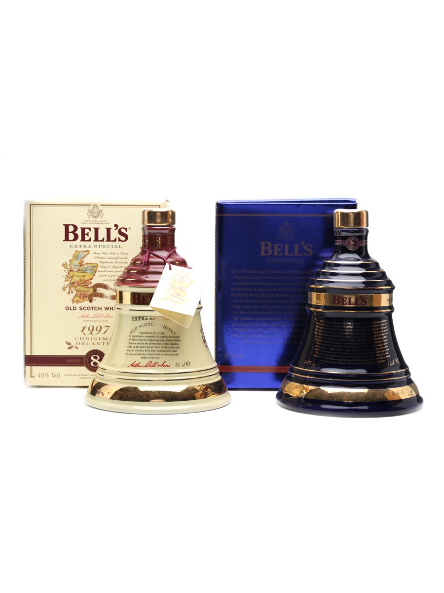 Bell's Christmas Decanter 1997 & 2004 2 x 70cl 