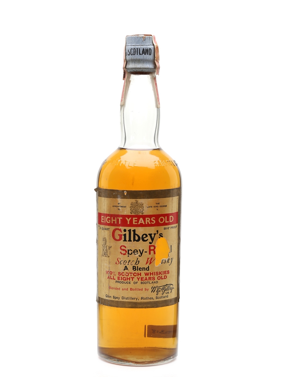 Gilbey's Spey Royal 8 Year Old Bottled 1930s - W A Gilbey 75.7cl / 43.4%
