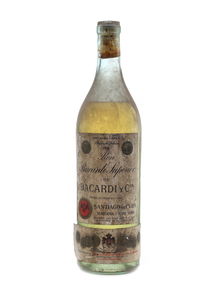 Bacardi Carta Blanca Bottled 1916-1919 - Santiago De Cuba 70cl / 46%
