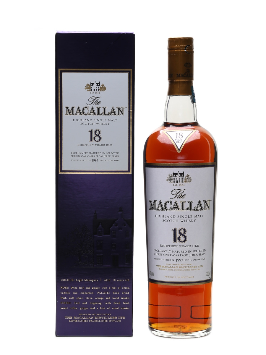 Macallan 18 Year Old 1997 and Earlier 70cl / 43%