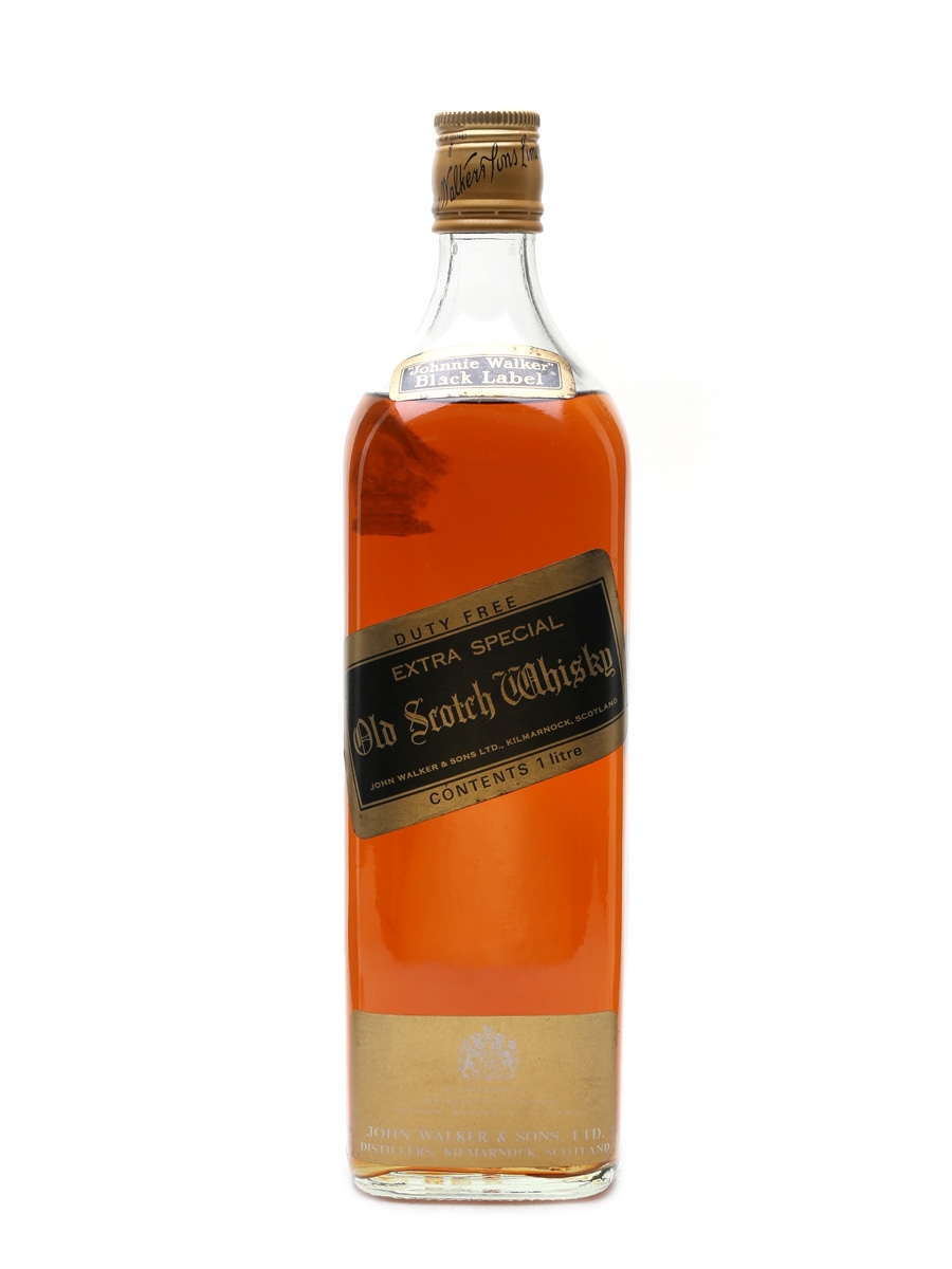 Johnnie Walker Black Label Bottled 1970s - Duty Free 100cl