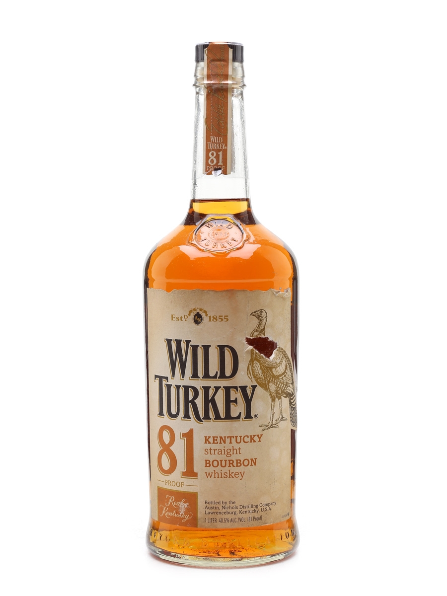 Wild Turkey 81 Proof Kentucky Straight Bourbon Whiskey 100cl / 40.5%