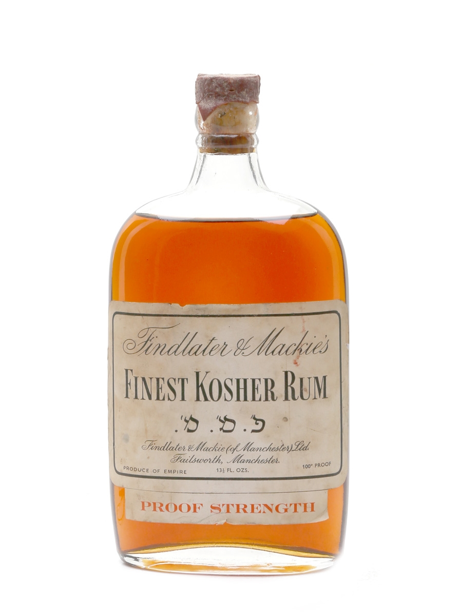 Findlater & Mackie's Finest Kosher Rum Bottled 1940s 37.8cl / 57%