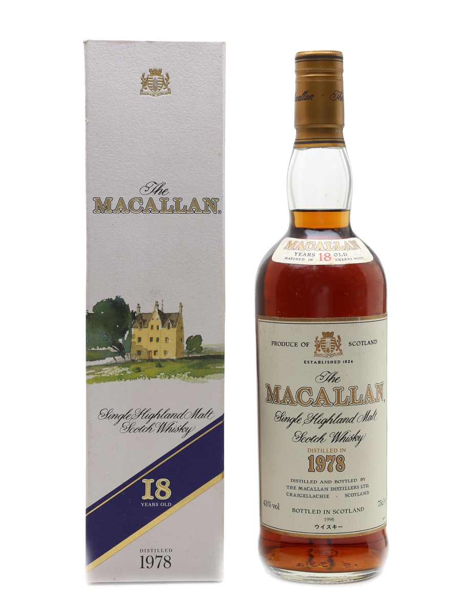Macallan 1978 18 Year Old Bottled 1996 - Duty Free 75cl / 43%