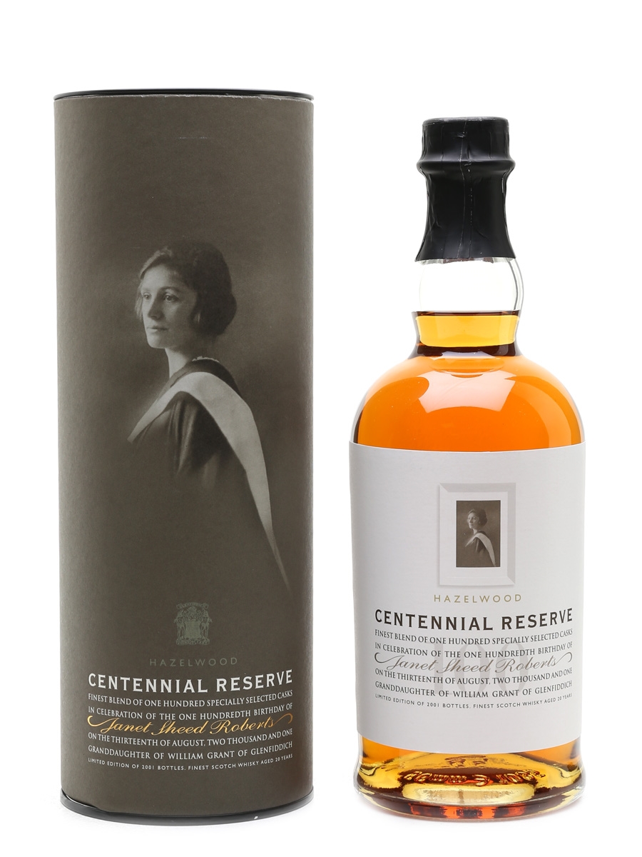 Hazelwood Centennial Reserve 100th Birthday - Janet Sheed Roberts 70cl / 40%