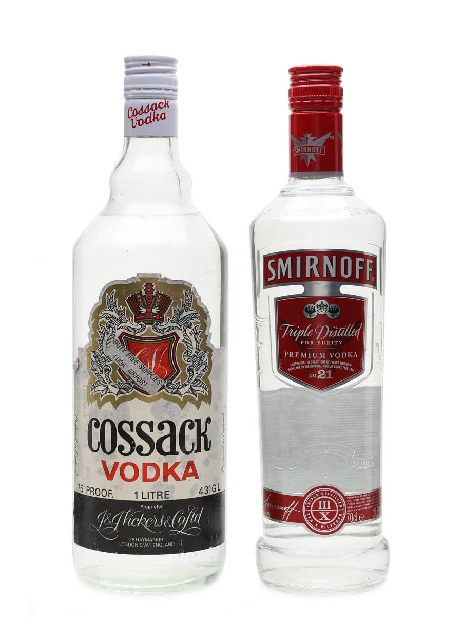 Cossack & Smirnoff Vodka  70cl & 100cl