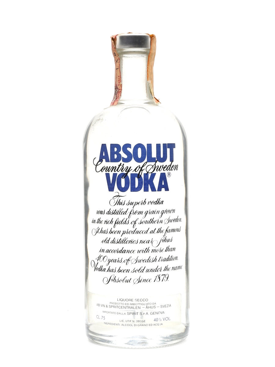 Absolut Vodka Bottled 1980s - Spirit 75cl / 40%