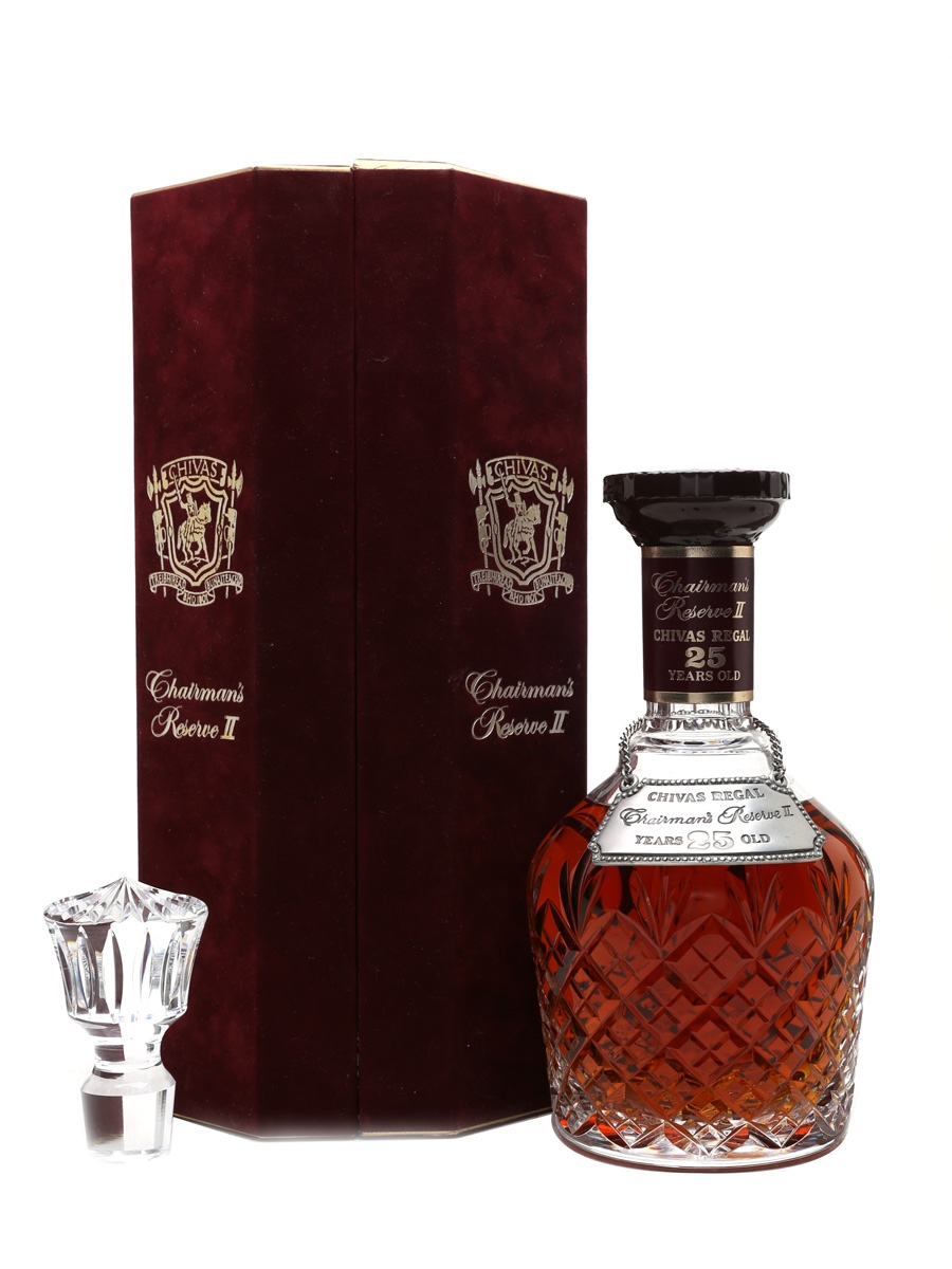Chivas Regal 25 Years Old Chairman's Reserve II Stuart Crystal Decanter one  of the best types of Scotch Whisky