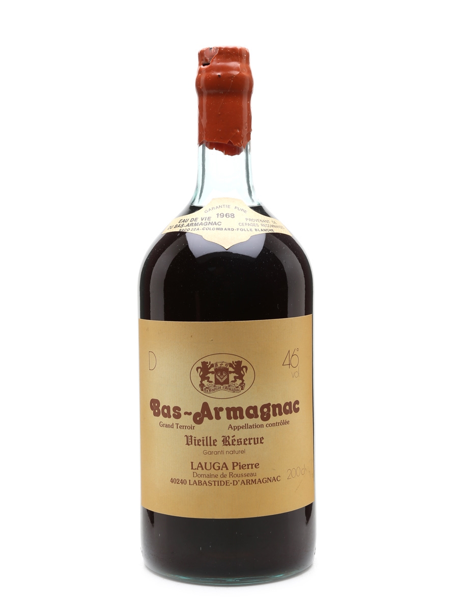 Domaine De Rousseau 1968 Bas Armagnac Bottled 1980s - Large Format 200cl / 46%