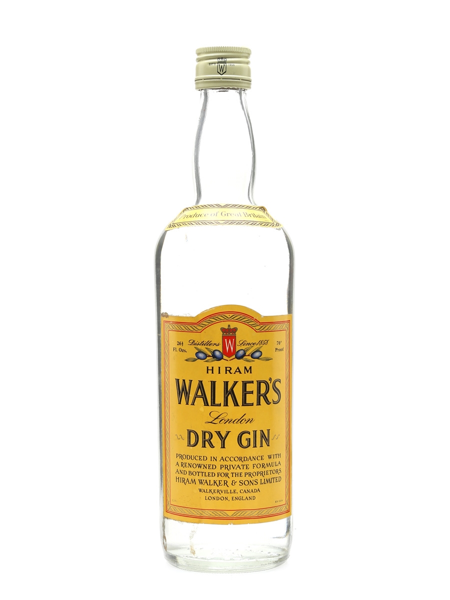 Hiram Walker's London Dry Gin Bottled 1970s 75.7cl / 40%