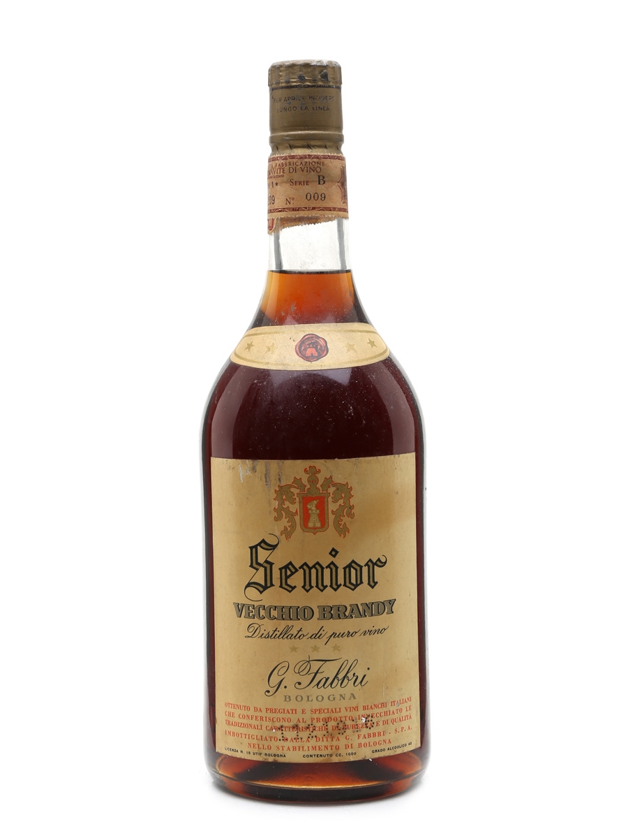 Fabbri Senior Vecchio Brandy Bottled 1950s 100cl / 42%