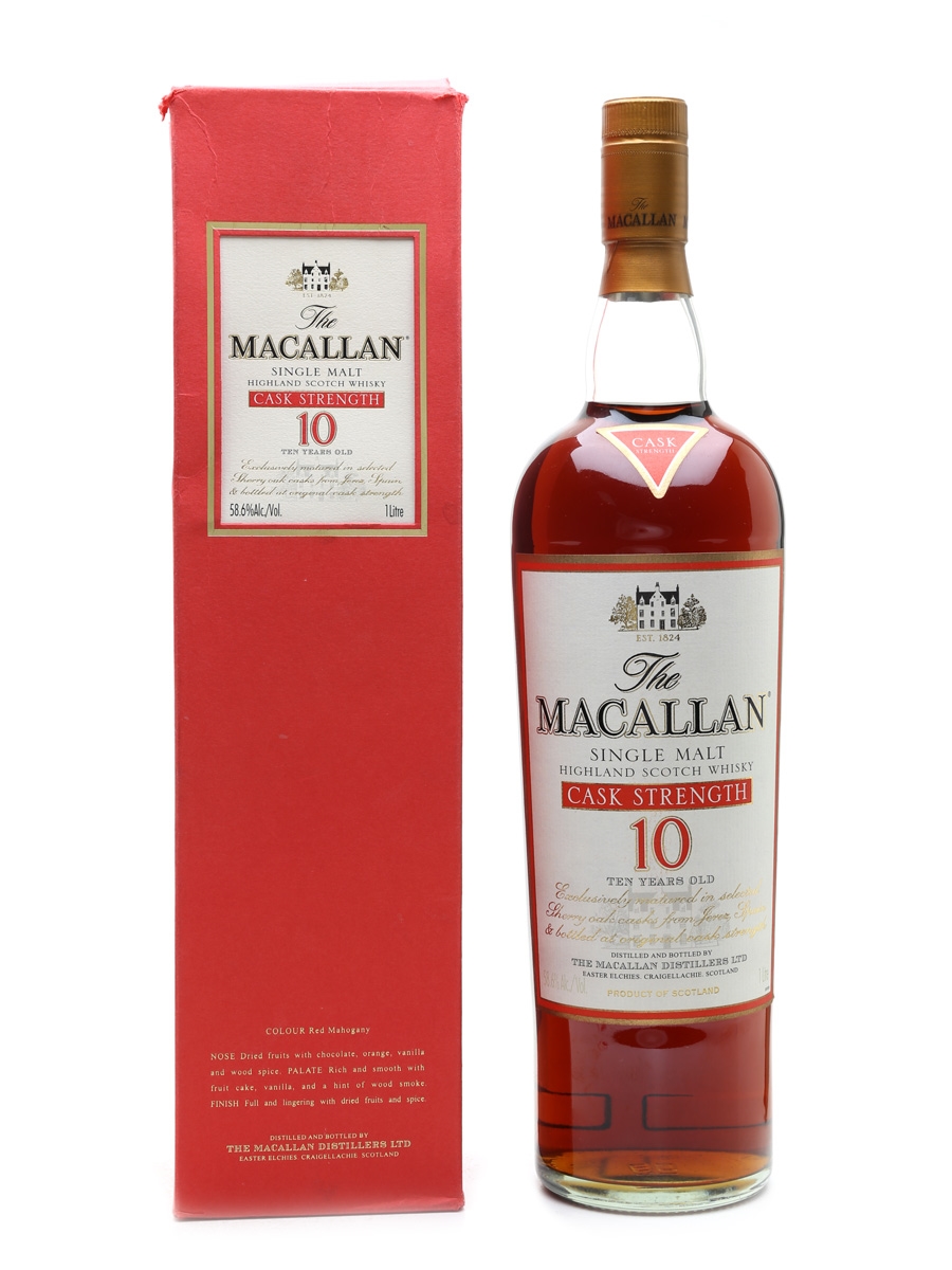 Macallan 10 Year Old Cask Strength  100cl / 58.6%