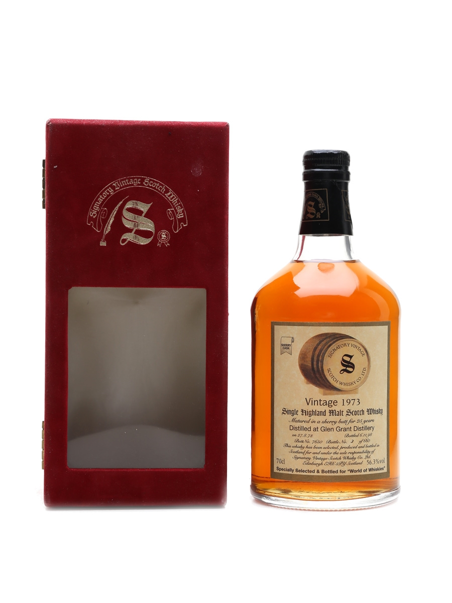 Glen Grant 1973 25 Year Old World Of Whiskies Signatory Vintage 70cl / 56.3%
