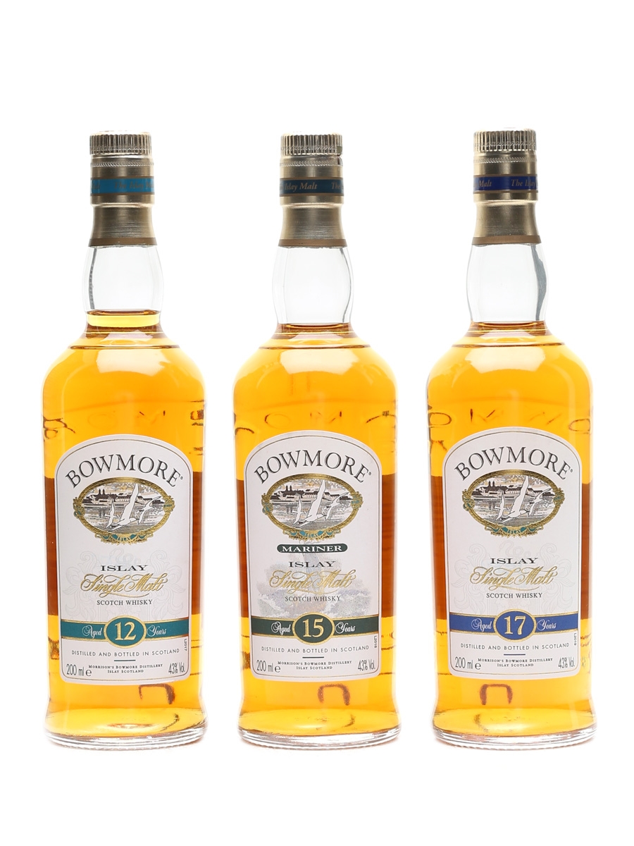 Bowmore Classic Collection 12, 15 & 17 Year Old - Bottled 2000s 3 x 20cl / 43%