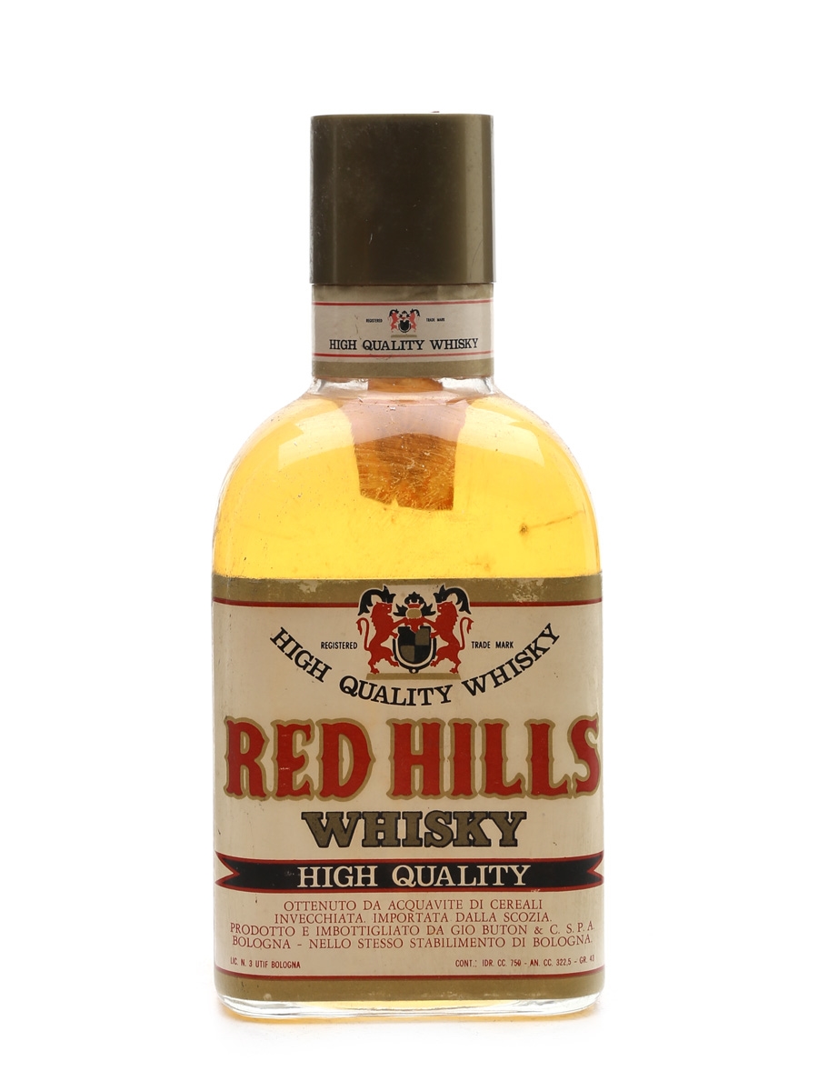 Red Hills High Quality Whisky Bottled 1960s - Buton 75cl / 43%