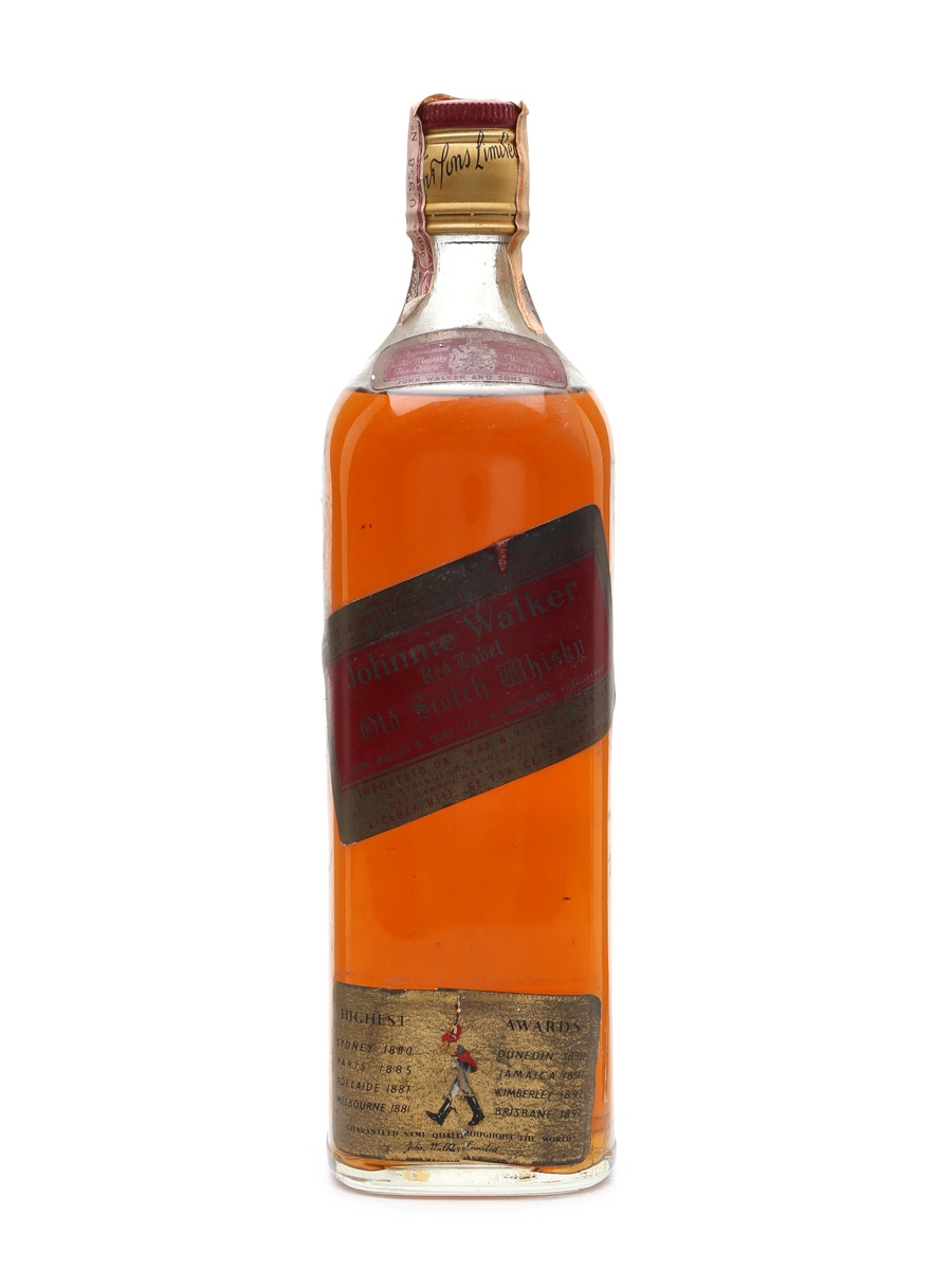 Johnnie Walker Red Label Bottled 1960s-1970s - Wax & Vitale 75cl / 43%