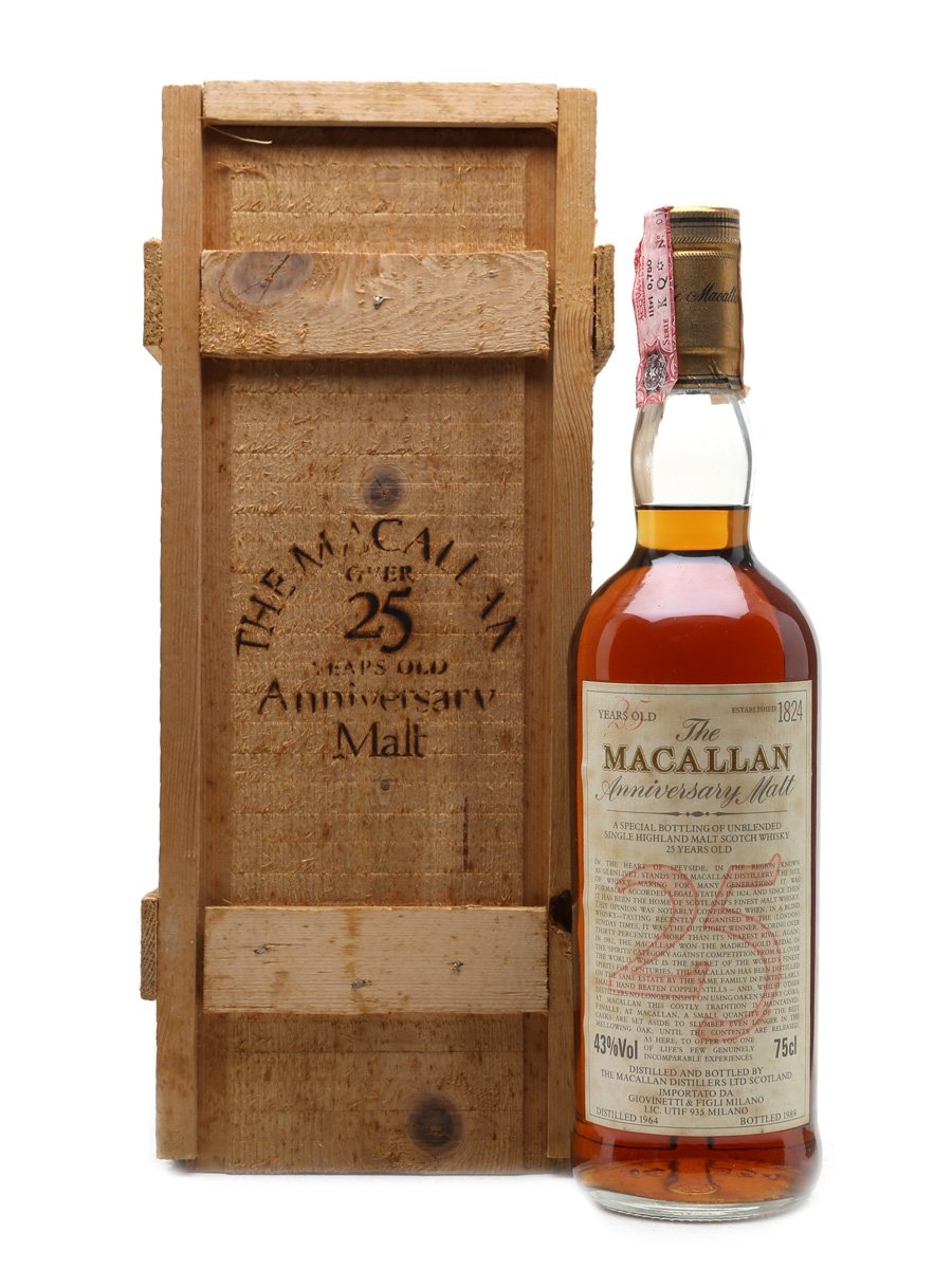 Macallan 1964 Anniversary Malt 25 Year Old - Giovinetti 75cl / 43%