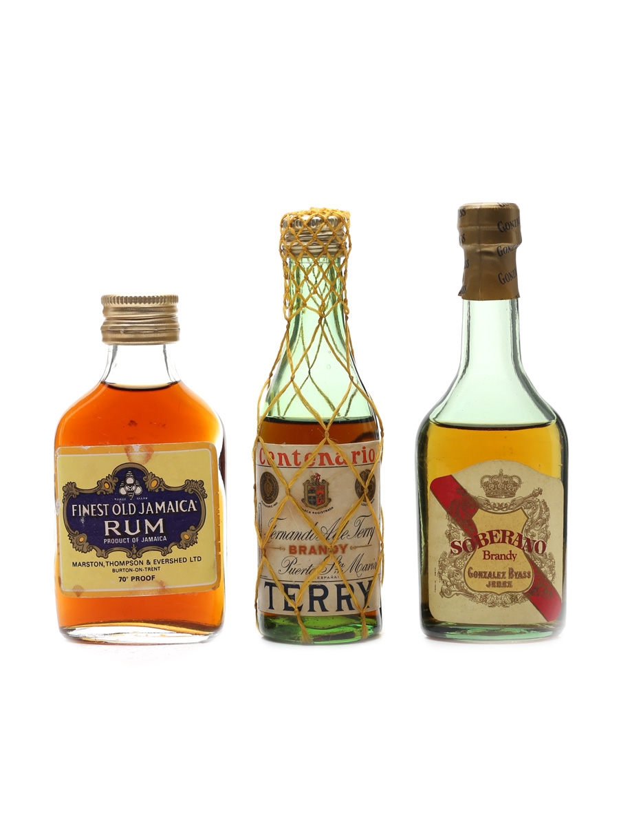 Jamaica Rum, Sobarano & Terry Rum & Brandy 3 x 5cl