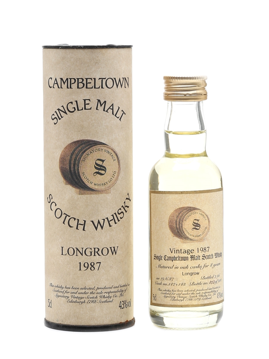 Longrow 1987 8 Year Old - Signatory Vintage 5cl / 43%